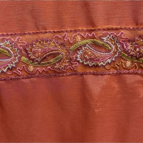 Virginia Taylor SalmonĀ A-line Embroidered SleevelessāDressā Sizeā6 - Picture 6 of 7